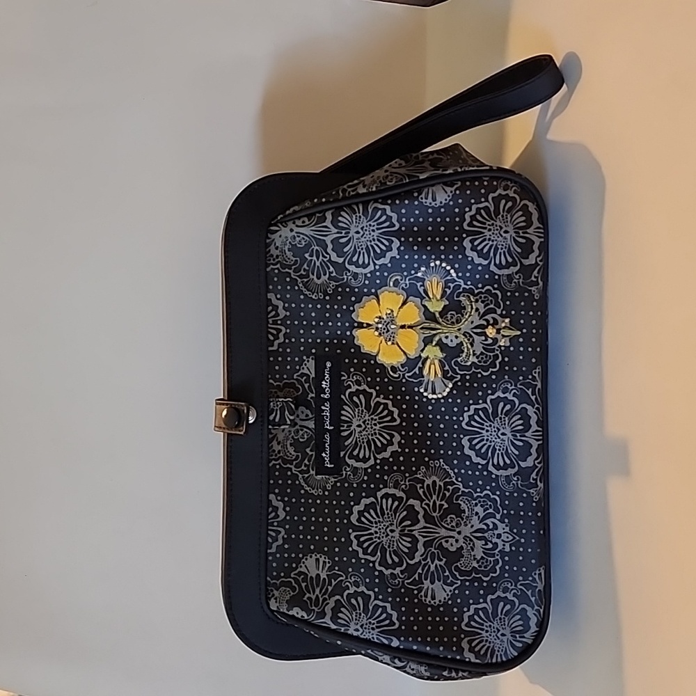 Petunia Pickle Bottom Gray Clutch Purse/Mini Diaper Bag